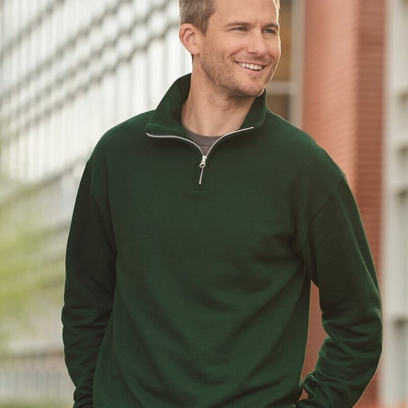 Unisex Nublend® Cadet Collar Quarter-Zip Sweatshirt Thumbnail