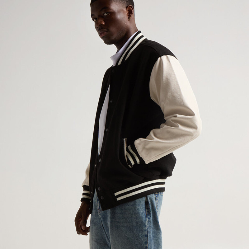 Leather Letterman Jacket Thumbnail